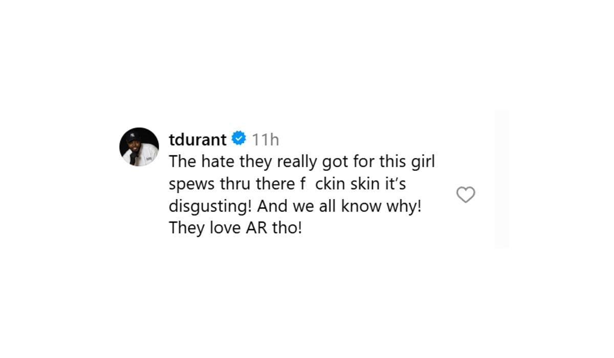 Kevin Durant's brother Tony reacts to Carolyn Peck's comments on Instagram